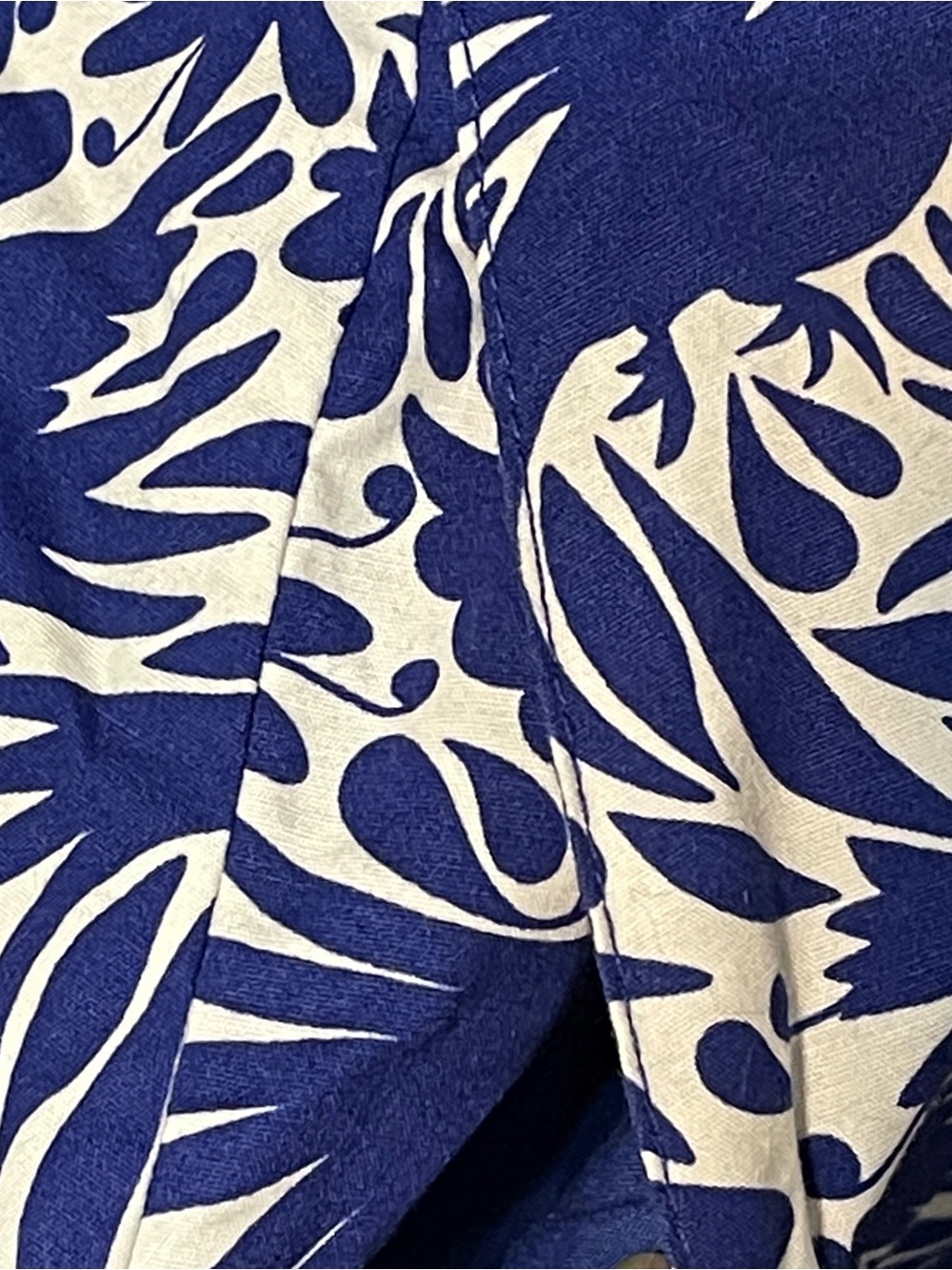 Boden Blue White Bird Floral Shirt Dress Button Front Midi Garden Party Size 12R - Picture 10 of 10